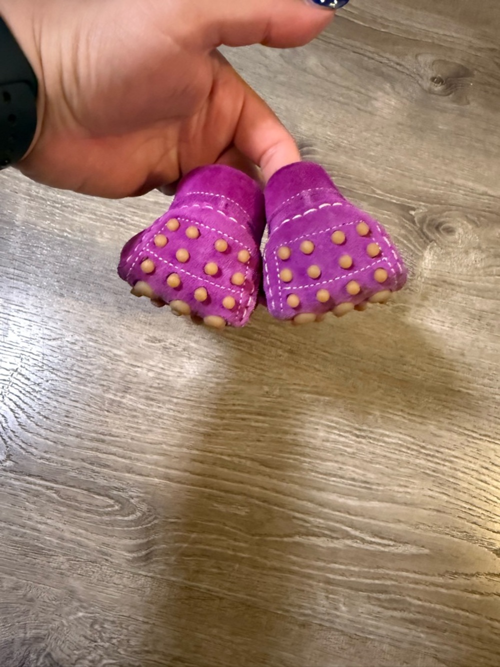 M.GEMI The Felize Suede MOCCASIN in Fuchsia Suede - Picture 5 of 8